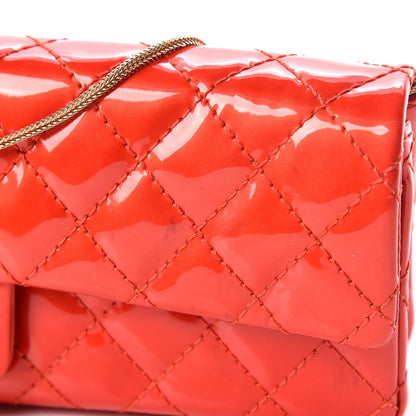 Chanel Patent Quilted 2.55 Reissue East West Clutch Red 12 of 14