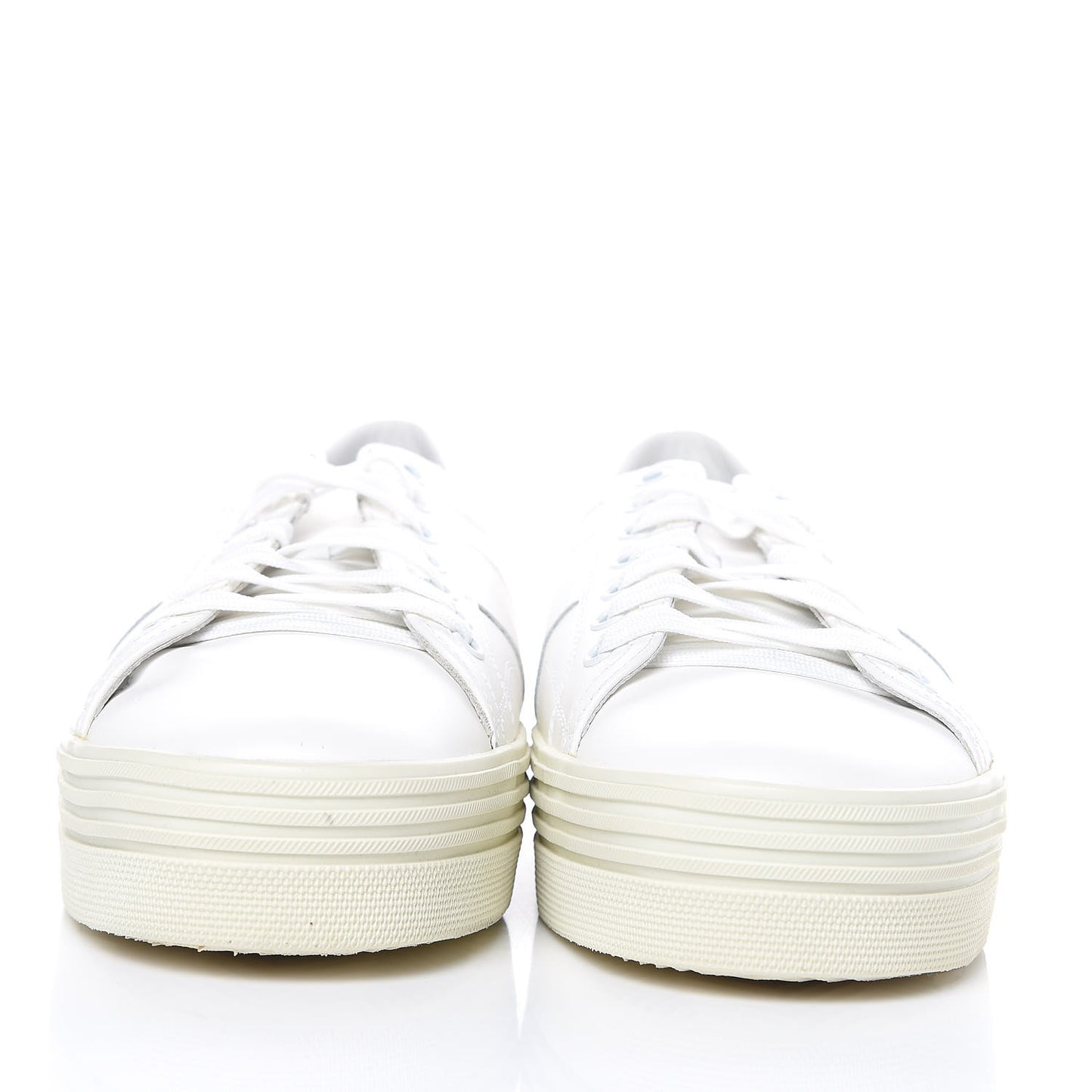Calfskin Court Sneakers 42 White