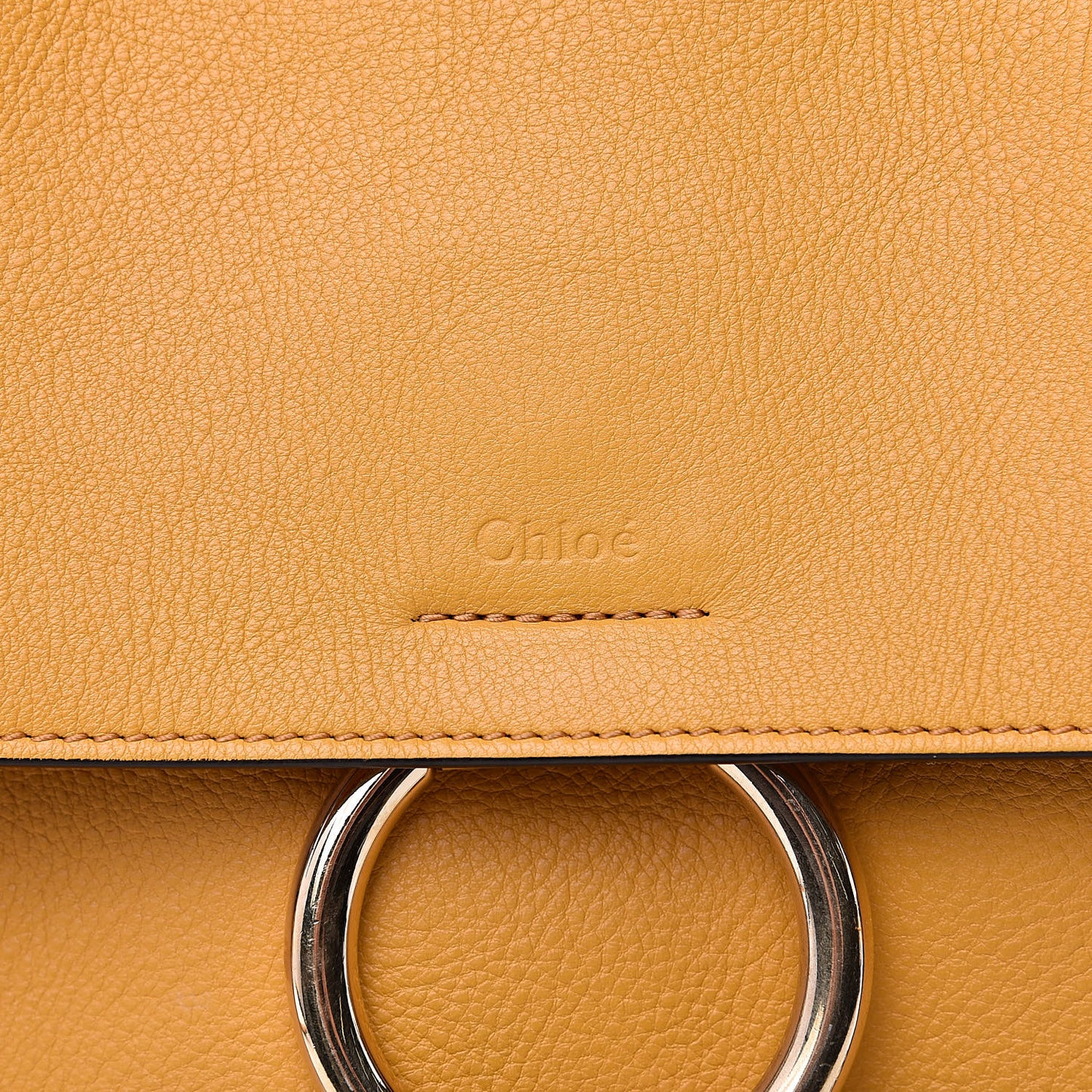 Calfskin Small Faye Day Shoulder Bag Burning Camel