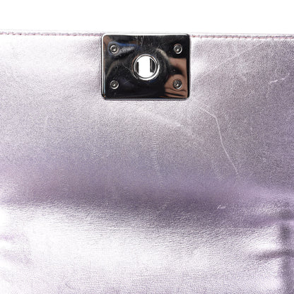 Chanel Metallic Patent Calfskin Quilted Small Boy Flap Pink 10 of 15