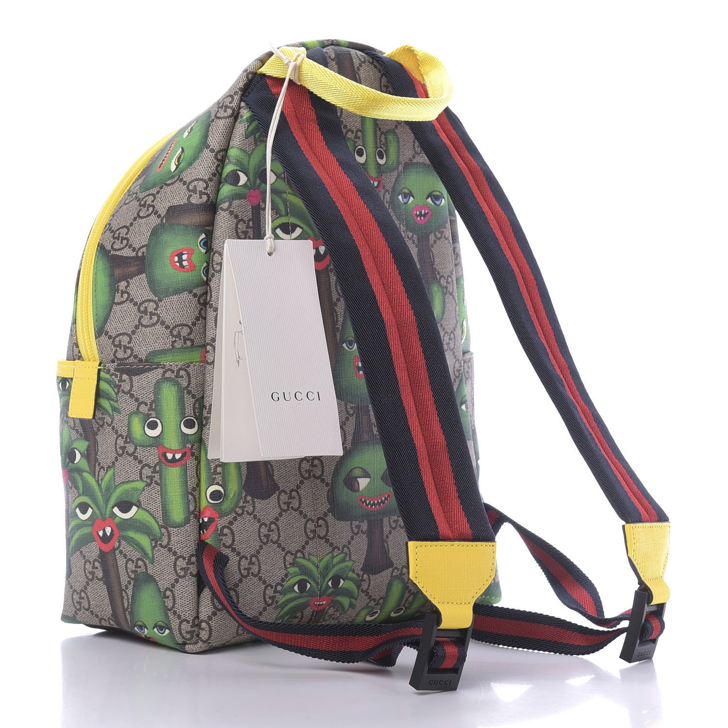 Gucci GG Supreme Monogram Smiling Plants Childrens Backpack 2 of 9