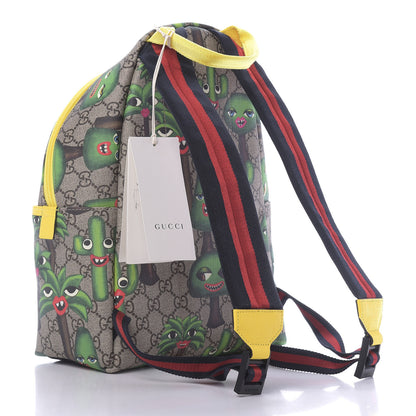 Gucci GG Supreme Monogram Smiling Plants Childrens Backpack 2 of 9