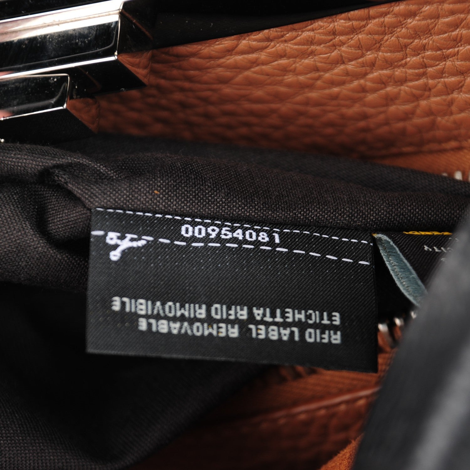 Fendi Cuoio Romano Selleria Bi-Color Medium Peekaboo Iconic Satchel Black Mou 9 of 9
