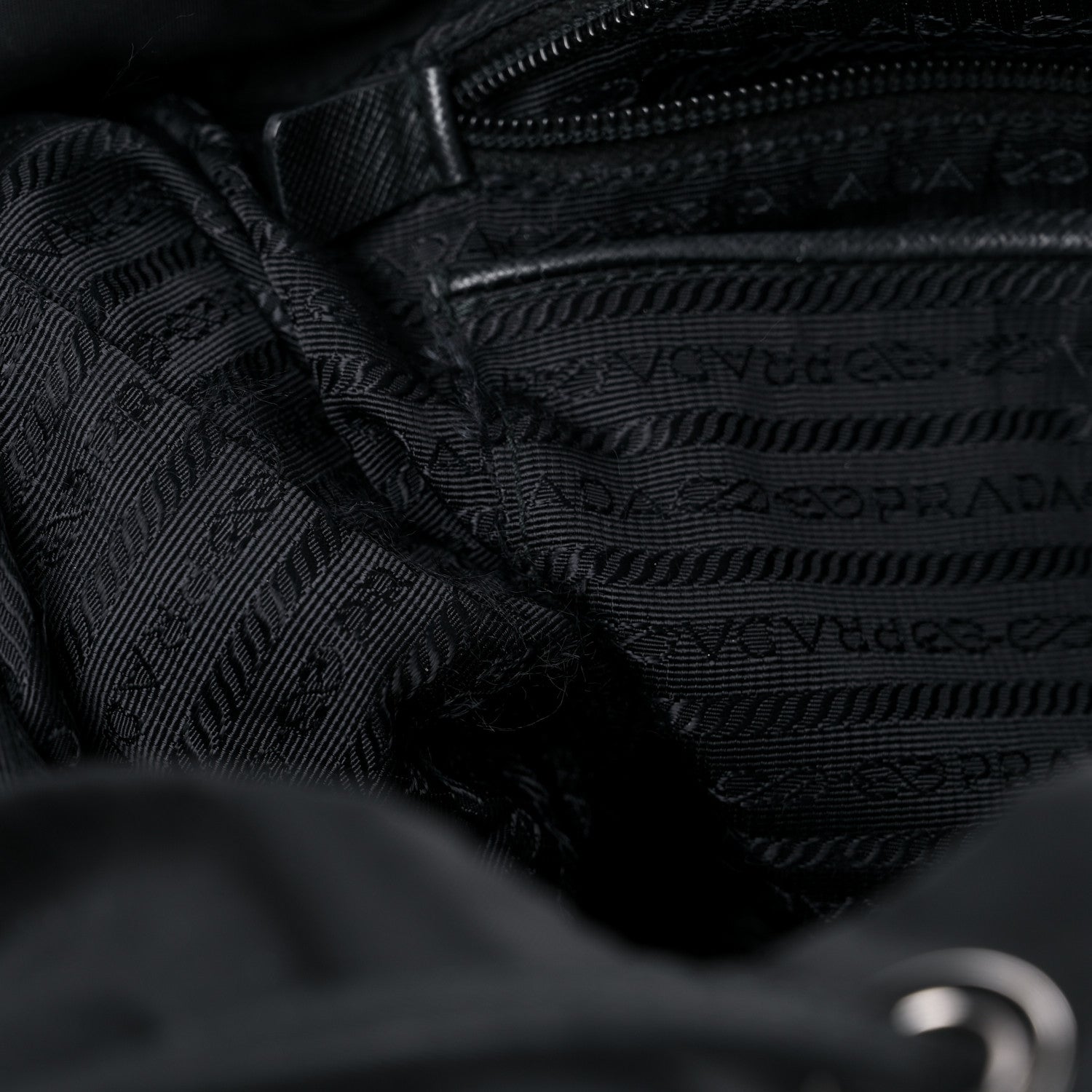 Prada Tessuto Nylon Saffiano Medium Backpack Black 13 of 24