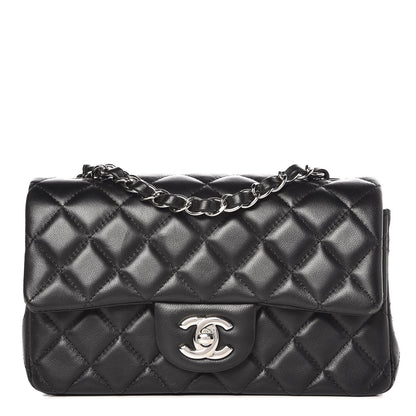 Chanel Lambskin Quilted Mini Rectangular Flap Black 1 of 13