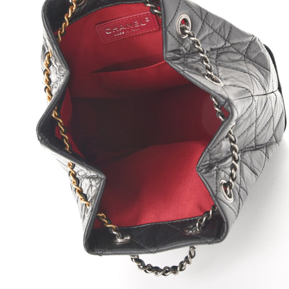 Chanel Aged Calfskin Quilted Gabrielle Backpack Black 5 of 8