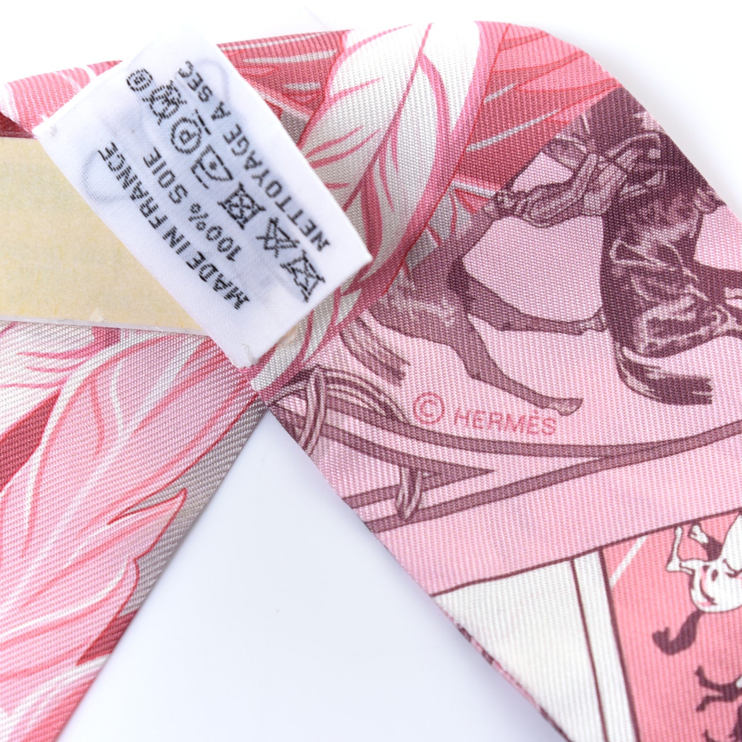 Silk Cheval Phoenix Twilly Grenadine Rose Gris