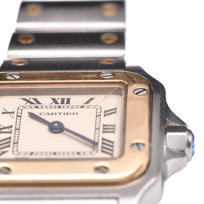 Cartier Stainless Steel 18K Yellow Gold 24mm Santos De Cartier Galbee Quartz Watch 8 of 8