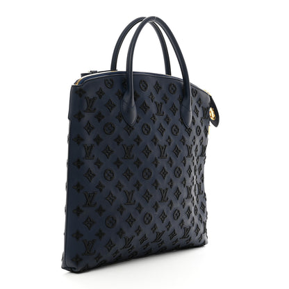 Louis Vuitton Monogram Addiction Vertical Lockit MM Blue 3 of 10