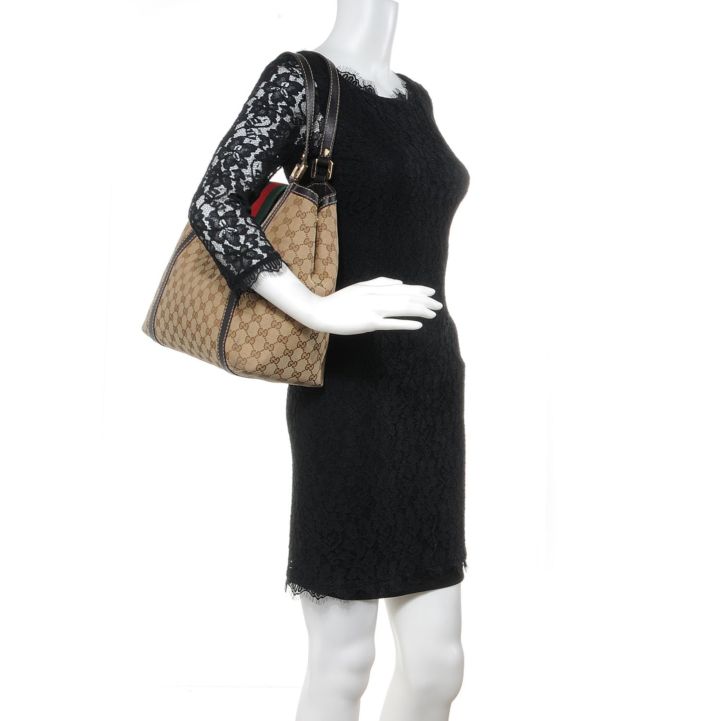 Monogram Medium New Ladies Web Tote Ebony