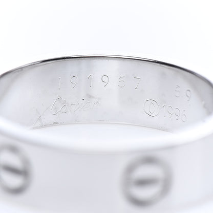 Cartier 18K White Gold 6mm LOVE Ring 59 8.75 5 of 5