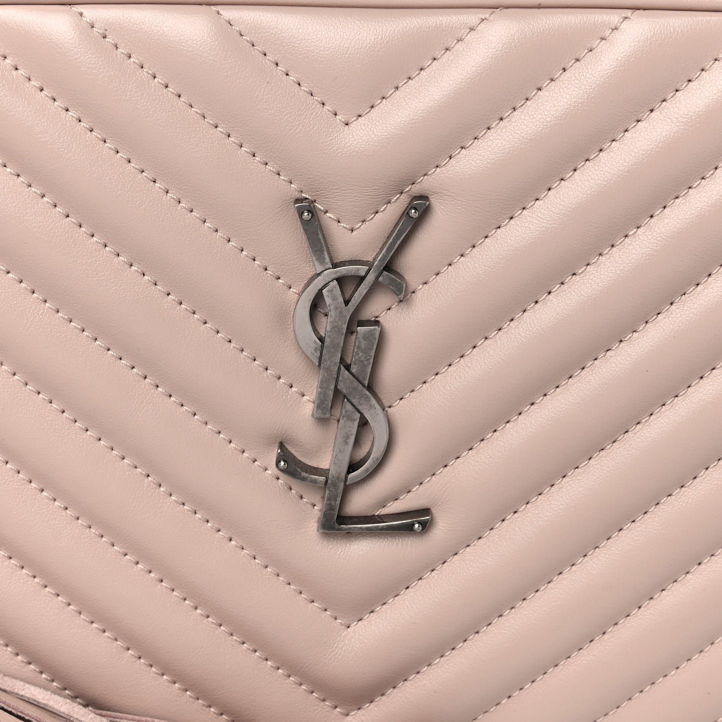 Calfskin Matelasse Monogram Lou Camera Bag Nude Powder