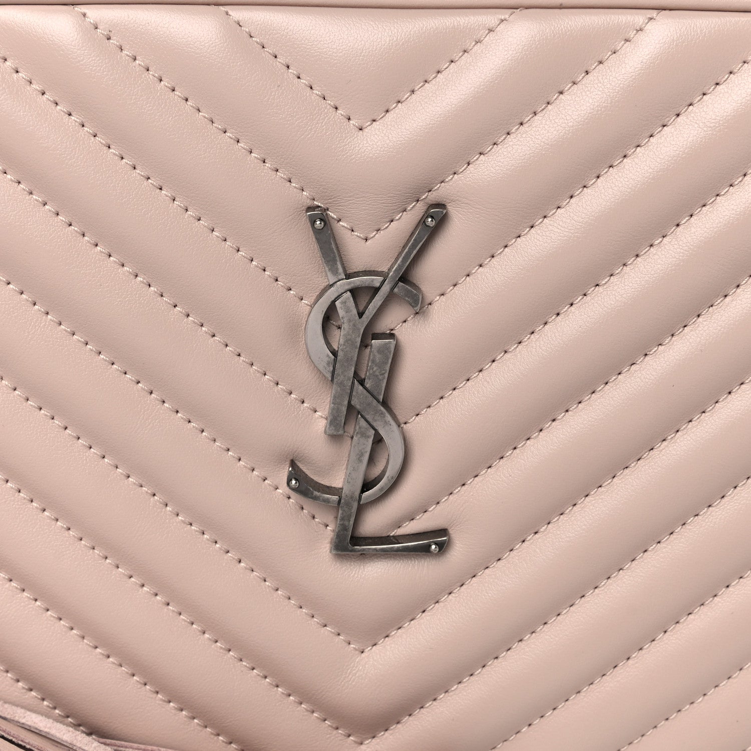 Saint Laurent Calfskin Matelasse Monogram Lou Camera Bag Nude Powder 10 of 10