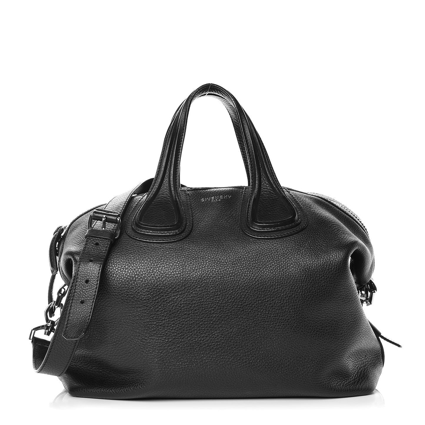 Waxy Grained Calfskin Medium Nightingale Black