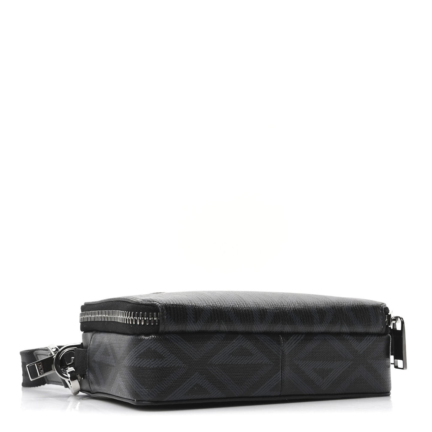 Coated Canvas CD Diamond Messenger Pouch Black