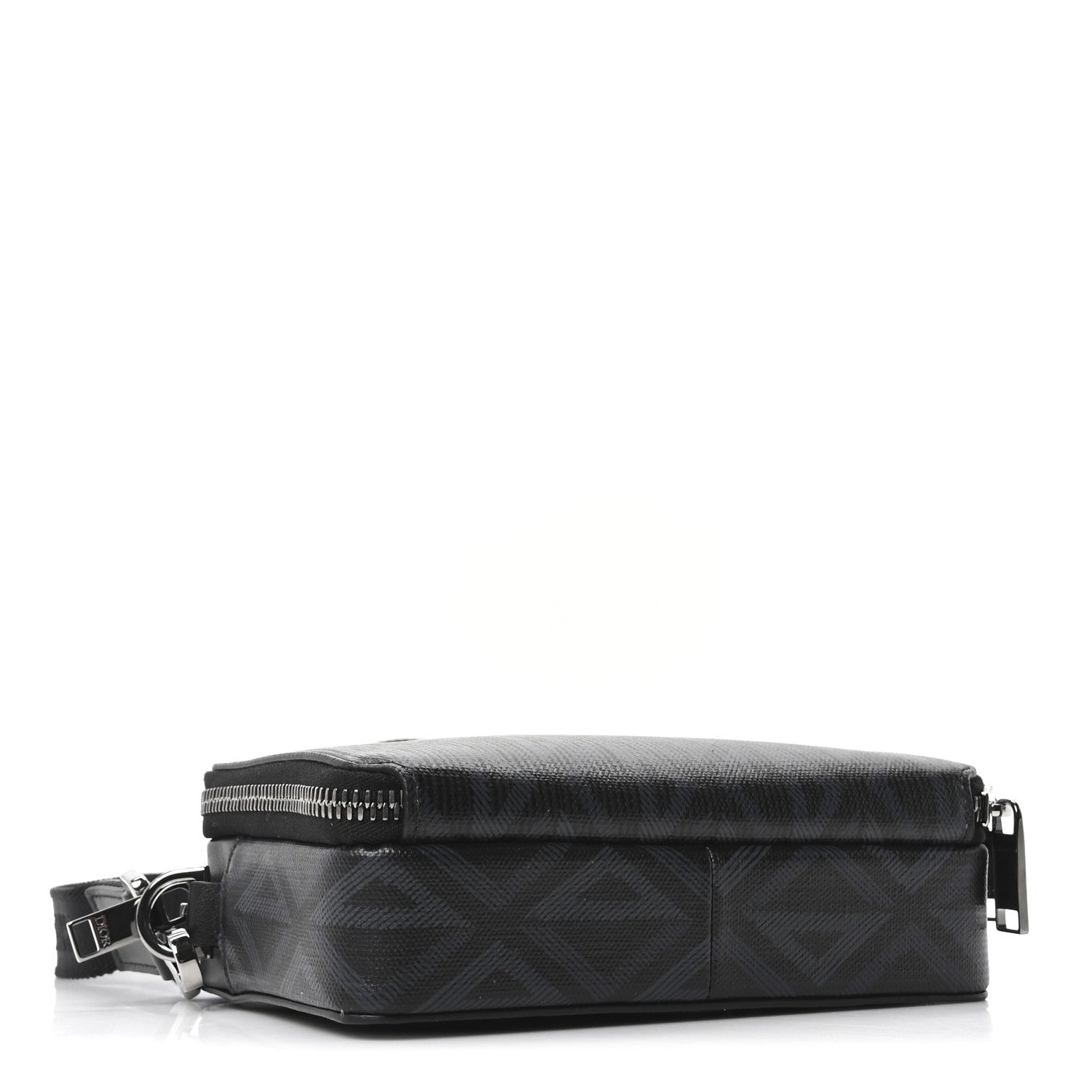 Christian Dior Coated Canvas CD Diamond Messenger Pouch Black 4 of 9