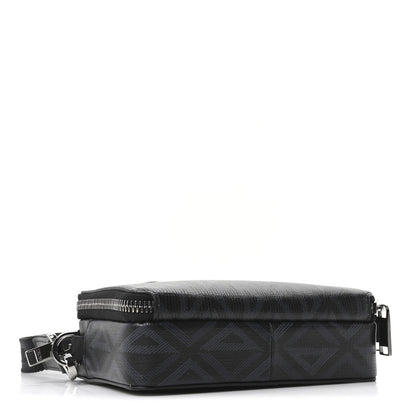 Christian Dior Coated Canvas CD Diamond Messenger Pouch Black 4 of 9