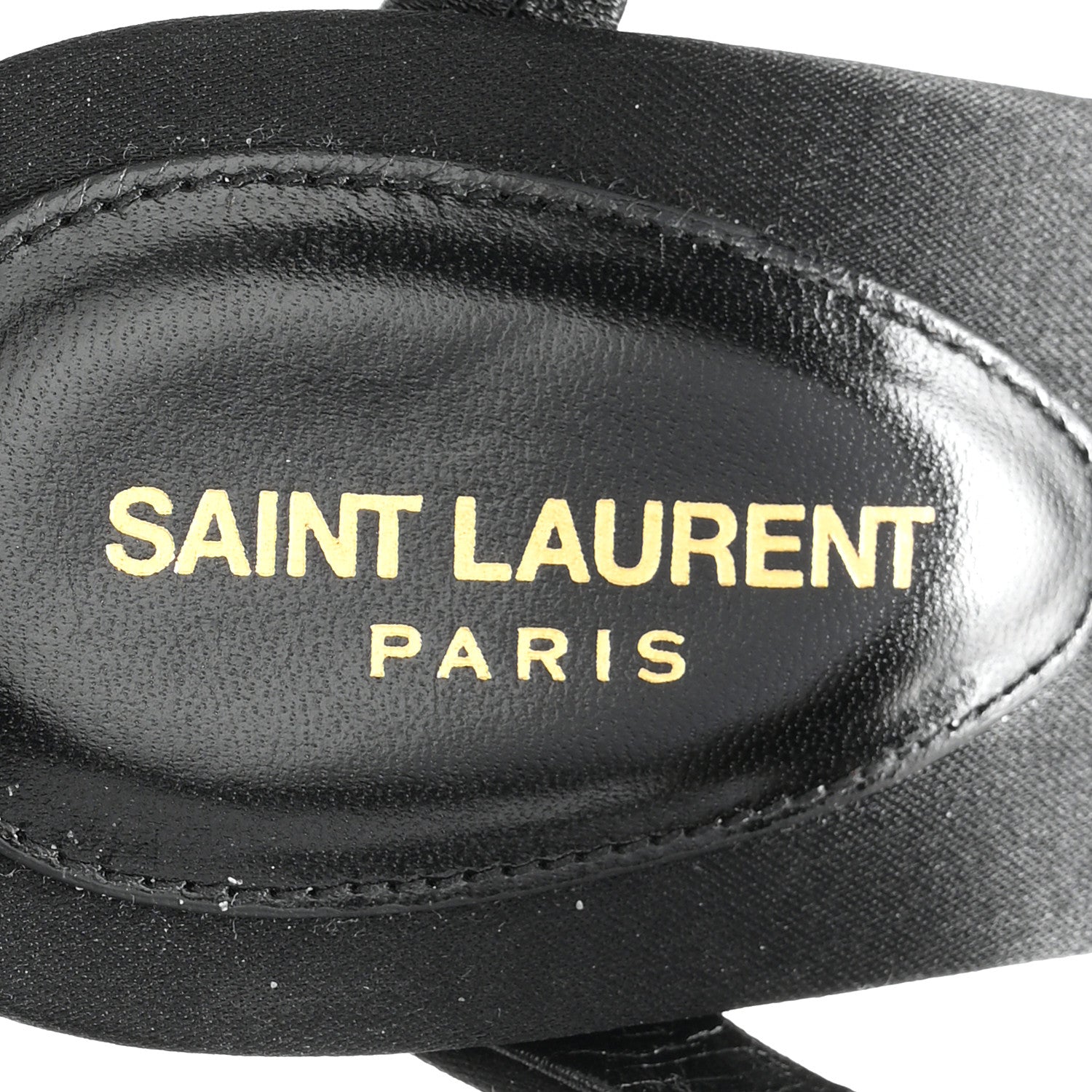 Saint Laurent Satin Oud Buckle Sandals 39 Black 8 of 10
