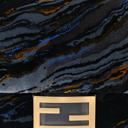 Fendi Velvet Tappetino Marble Baguette Bleu Multicolor 8 of 10