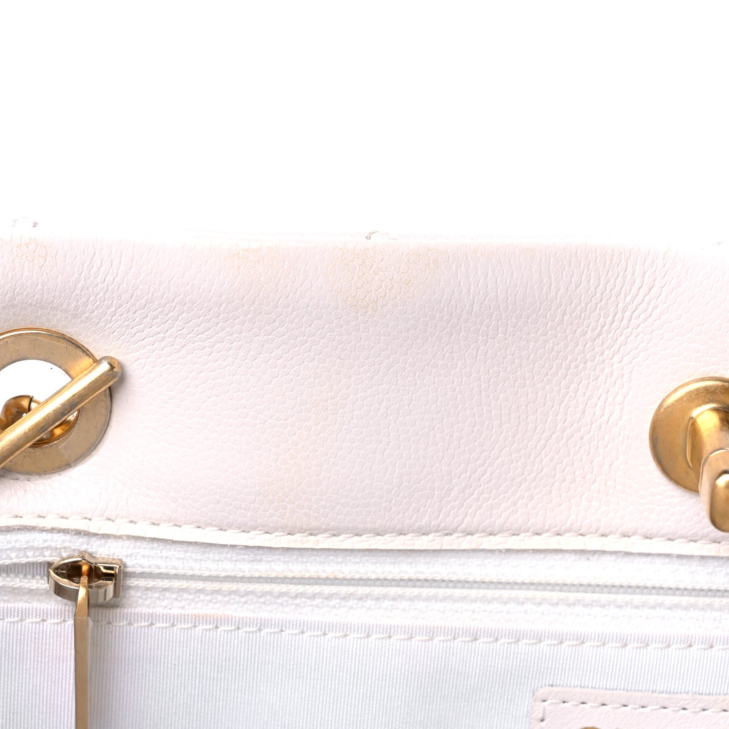 Chanel Caviar Quilted Sweet Classic Shopping Tote White 12 of 15