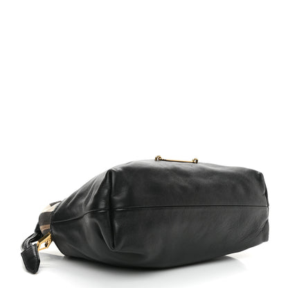 Burberry Calfskin House Check Little Crush Black 4 of 13