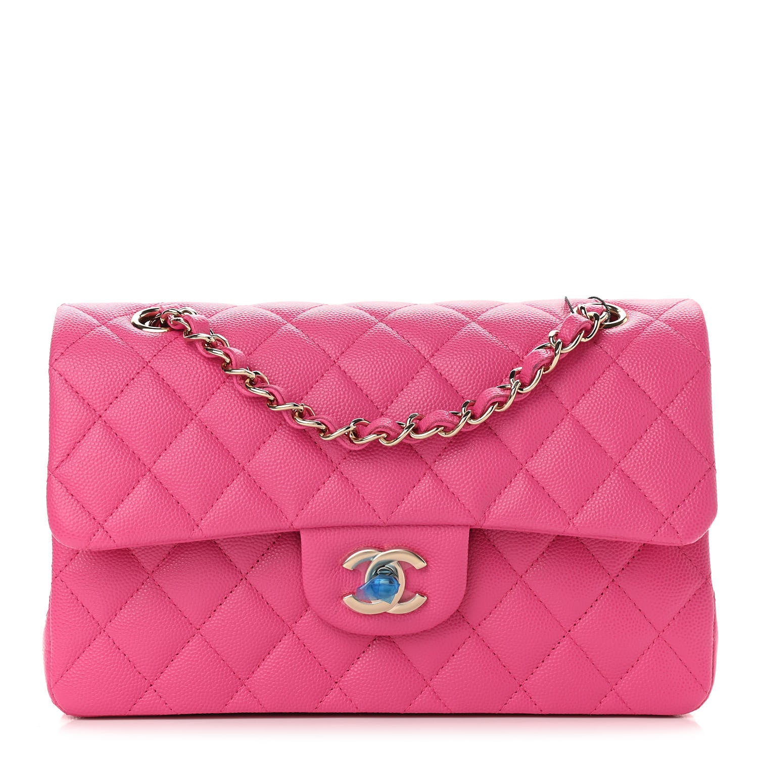 Chanel Caviar Quilted Small Double Flap Dark Pink 1 of 9