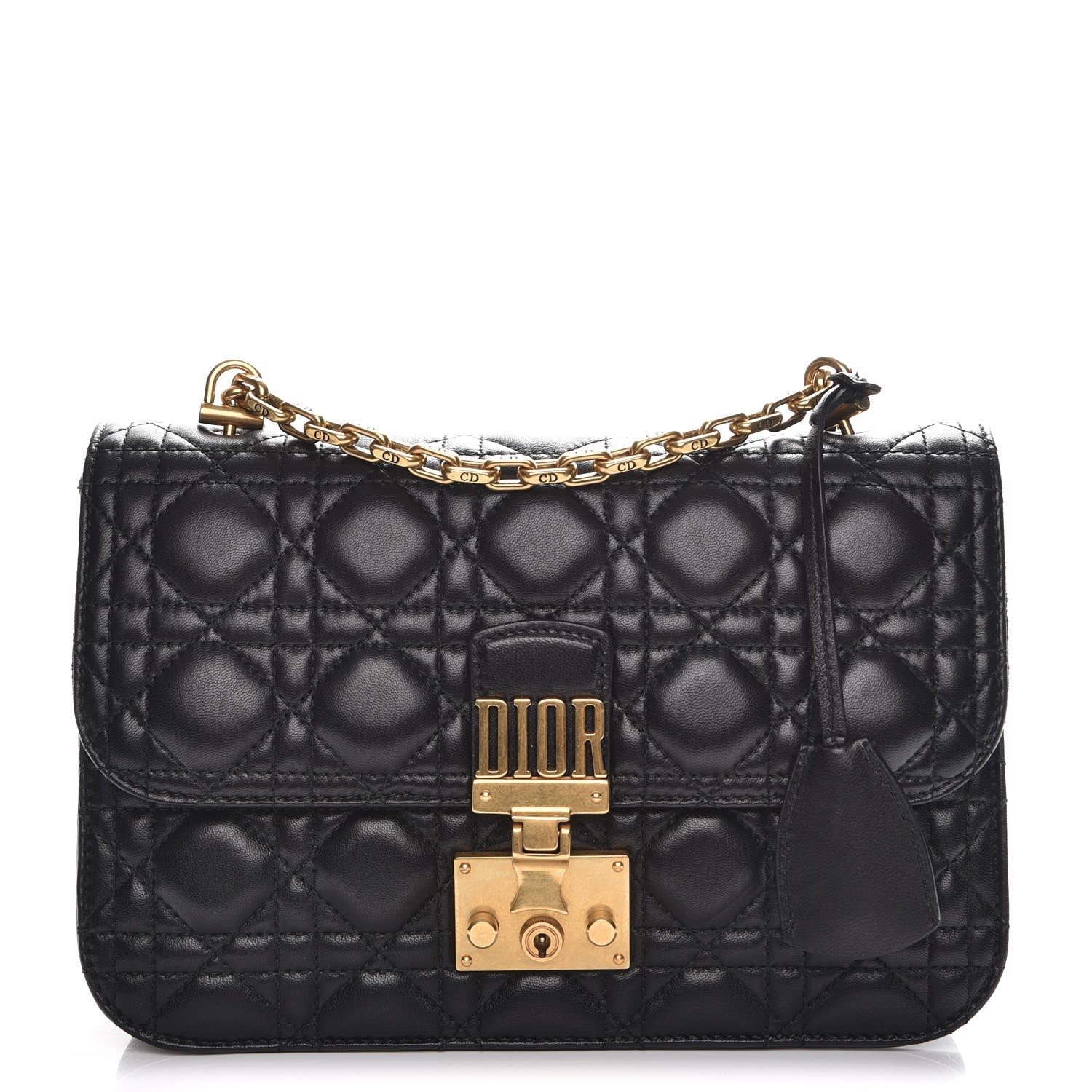 Christian Dior Lambskin Cannage Large Dioraddict Flap Bag Black 1 of 6