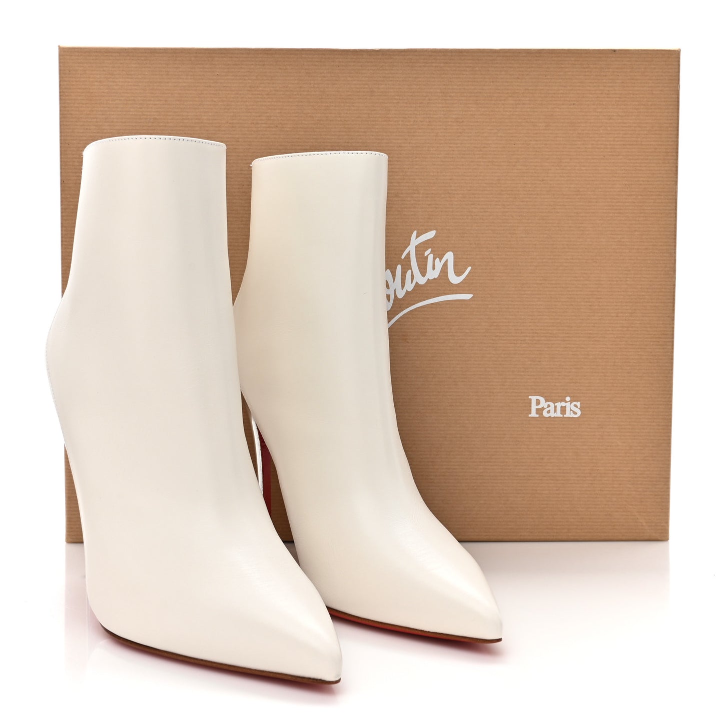 Calfskin Specchio 100 Delicotte Booties 39 Snow Silver