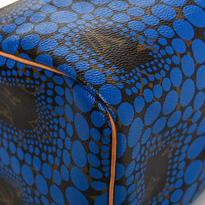 Louis Vuitton Monogram Kusama Town Speedy 30 Blue 11 of 12