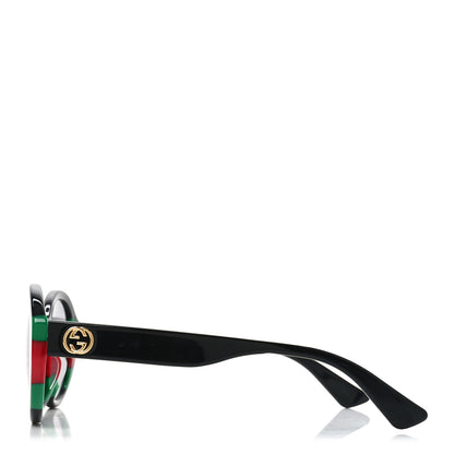 Gucci Round Web Sunglasses GG0279SA Black Green 3 of 7