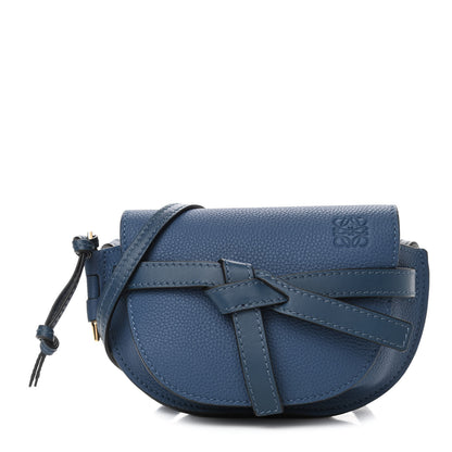 Loewe Grained Calfskin Mini Gate Crossbody Bag Steel Blue 1 of 4