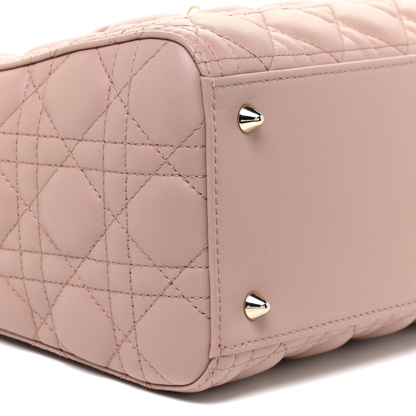 Lambskin Cannage Medium Lady Dior Bois de Rose