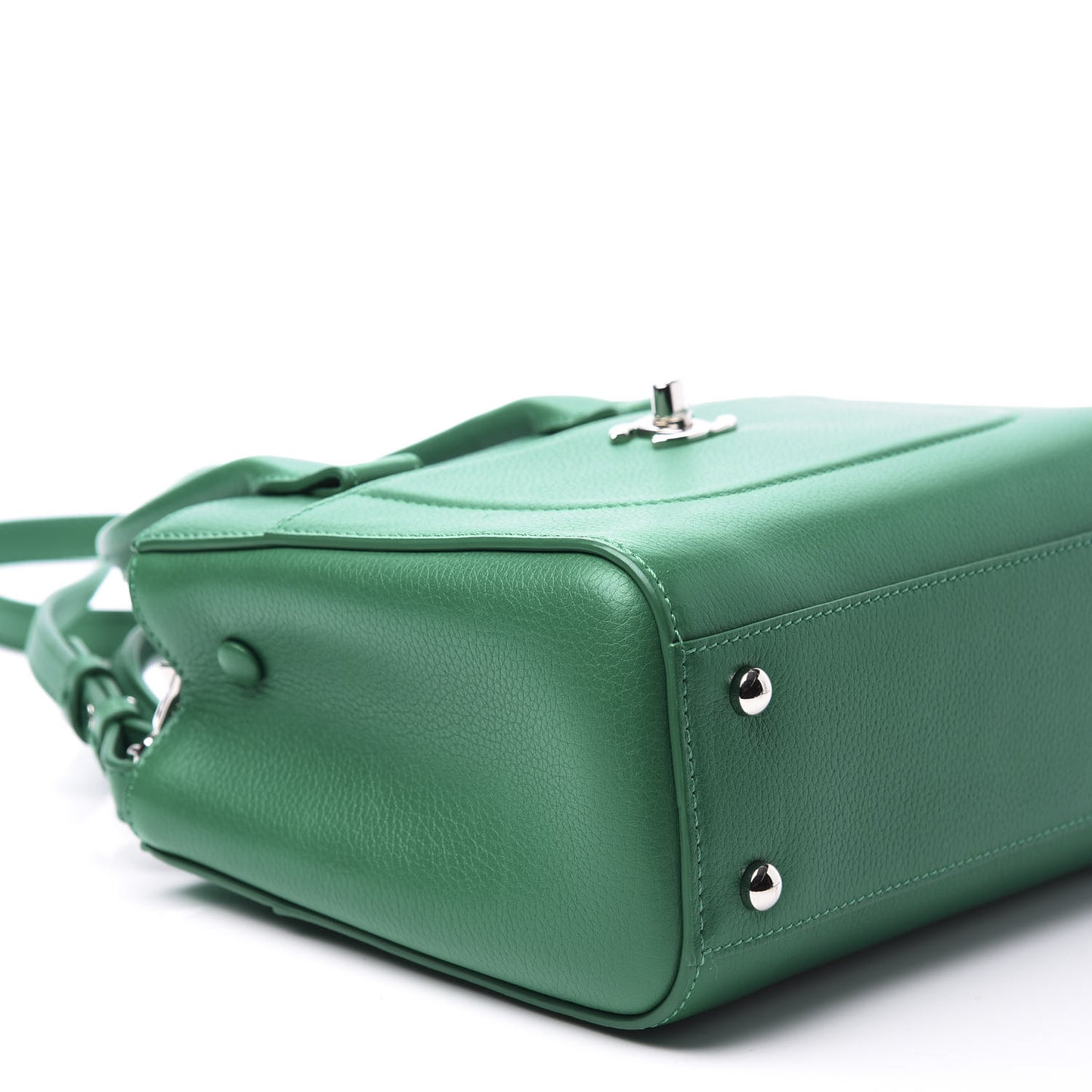 Grained Calfskin Mini Neo Executive Shopper Tote Green