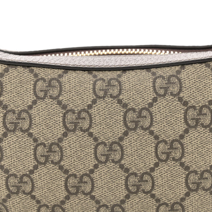 Gucci GG Supreme Monogram Textured Calfskin Web Mini Ophidia Half Moon Hobo Beige Ebony New Acero 8 of 11