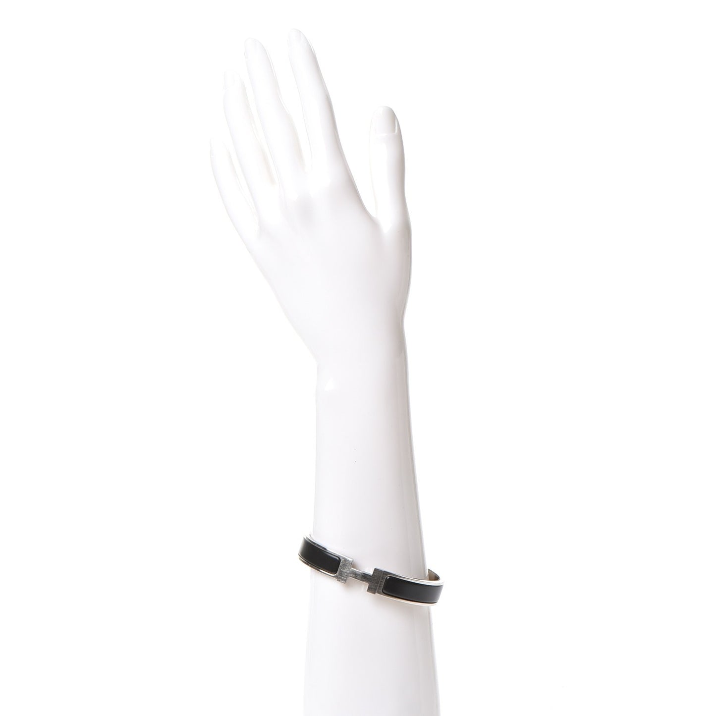 Matte Enamel Narrow Clic Clac HH Bracelet GM Black