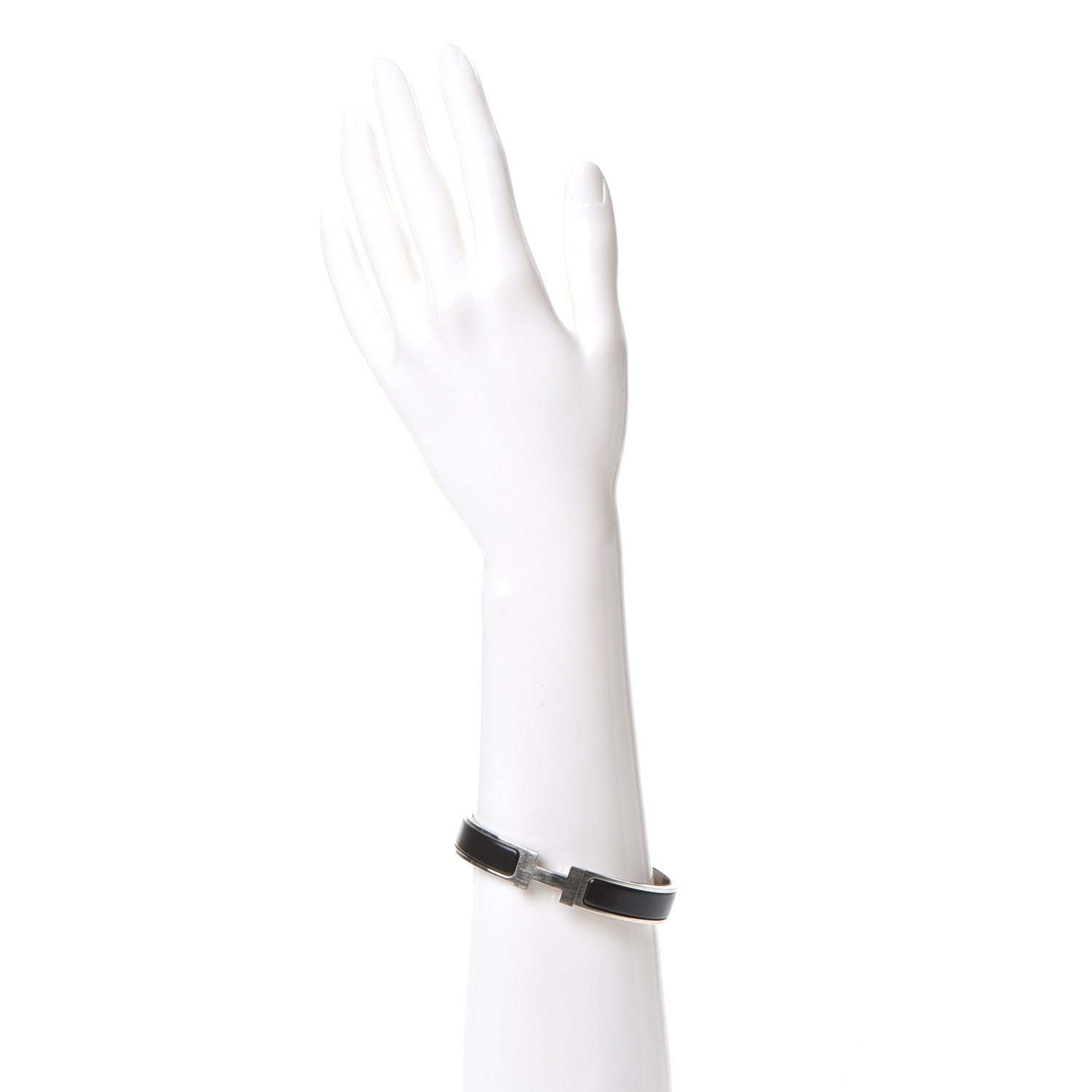 Hermes Matte Enamel Narrow Clic Clac HH Bracelet GM Black 2 of 5