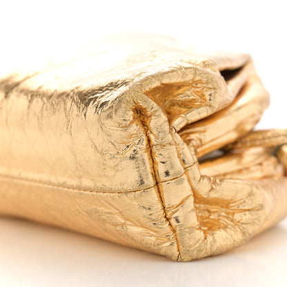 Bottega Veneta Metallic Crinkled Lambskin The Mini Pouch Oro 10 of 10