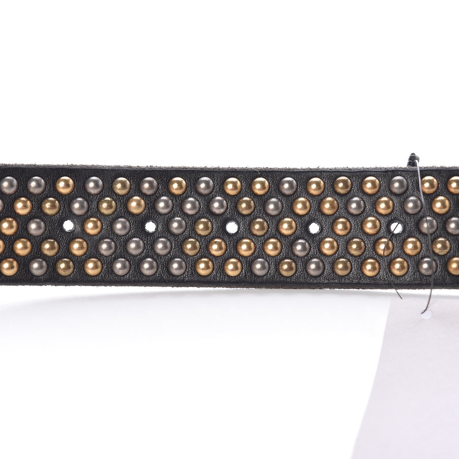 Gucci Calfskin Studded Feline Belt 100 40 Black 5 of 10