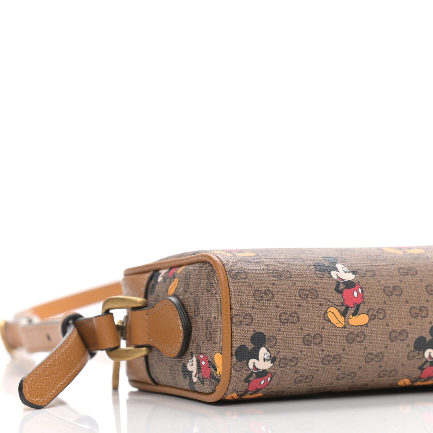 X DISNEY Mini Vintage GG Supreme Monogram Mickey Mouse Shoulder Bag Beige Vintage Sun Oil