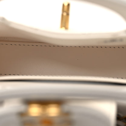 Chanel Shiny Aged Calfskin Quilted Mini Nano Kelly Shopper White 5 of 10