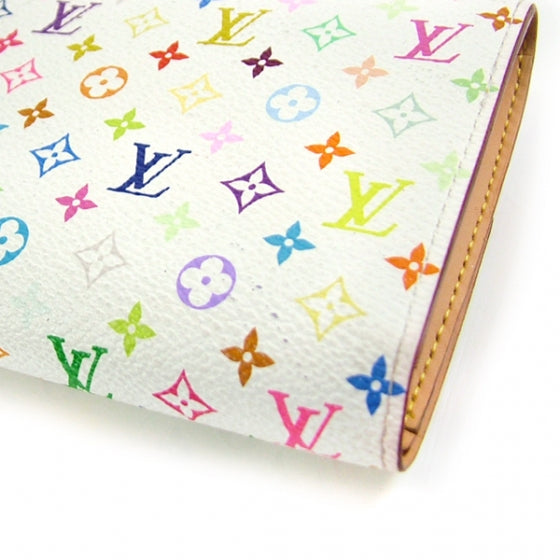 Louis Vuitton Monogram Multicolor Sarah Wallet White 6 of 10