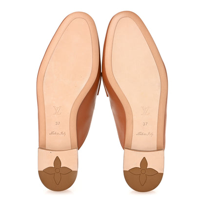 Louis Vuitton Calfskin LV Mare Open Back Loafers 37 Cognac 6 of 9