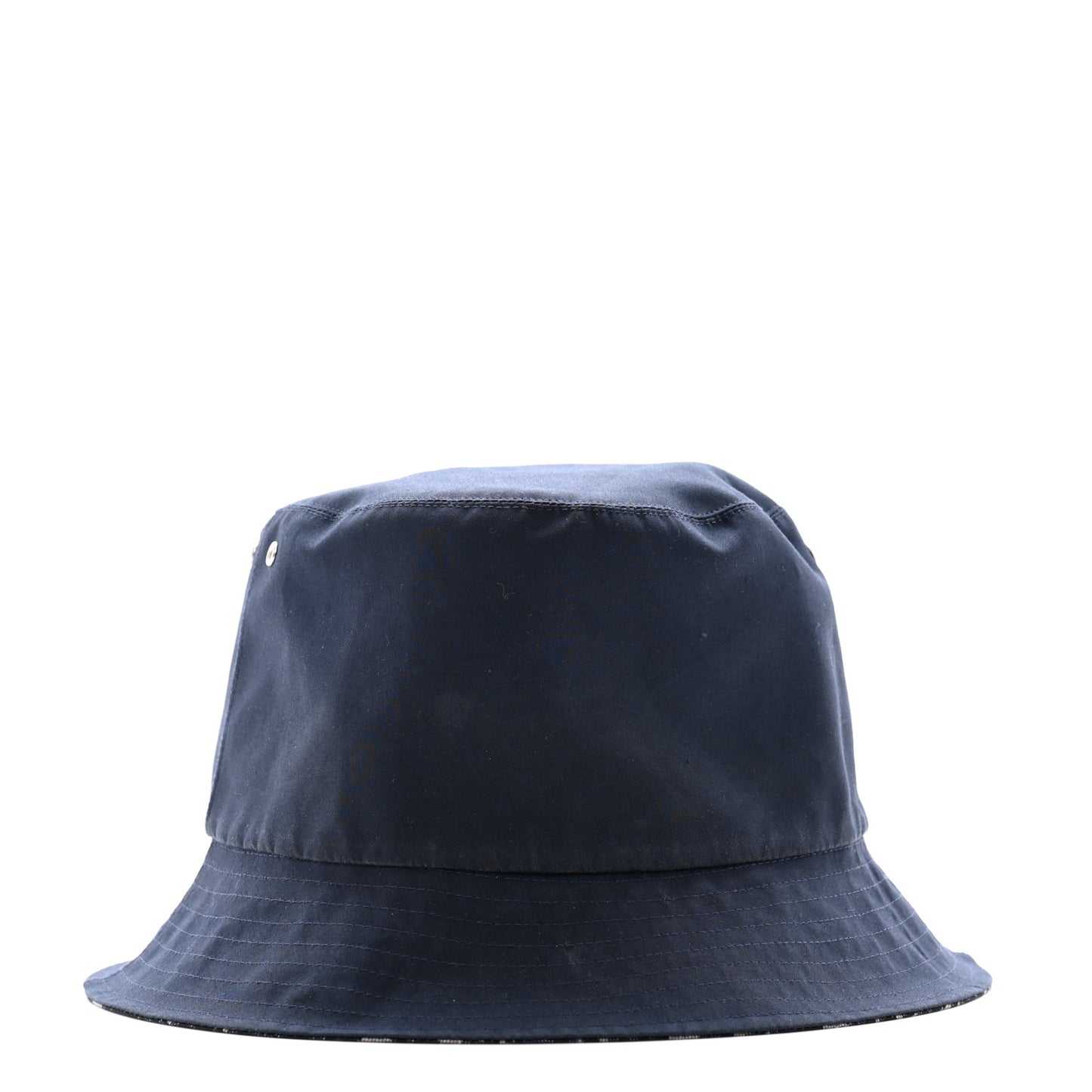 Polyester Cotton Oblique Teddy-D Brim Bucket Hat Blue