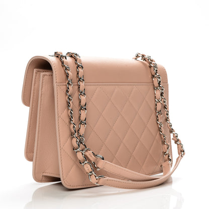 Chanel Grained Calfskin Quilted Large CC Box Flap Light Pink 3 of 8