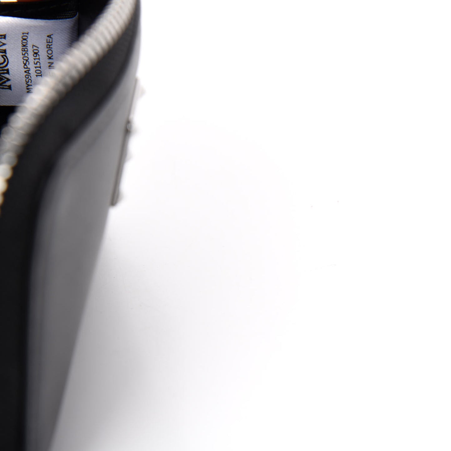 Calfskin Mini Pop Rabbit Zipped Card Wallet Black