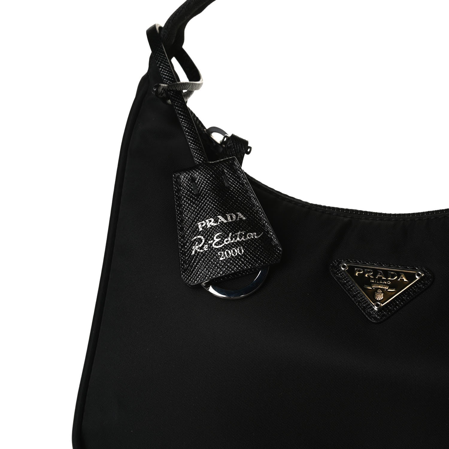 Prada Tessuto Nylon Mini Re-Edition 2000 Bag Black 7 of 13