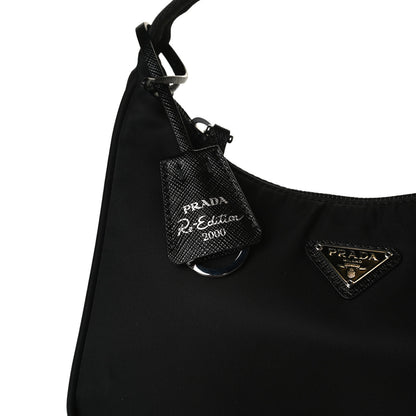 Prada Tessuto Nylon Mini Re-Edition 2000 Bag Black 7 of 13