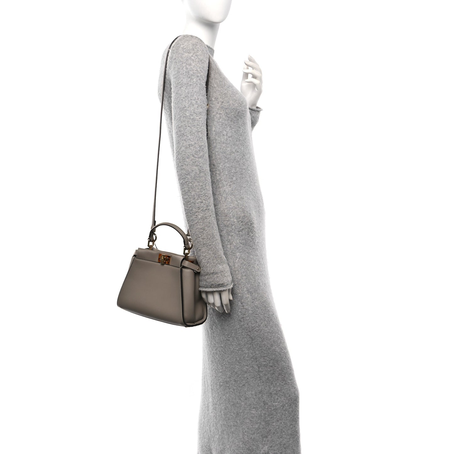 Vitello Seta Shiny Nappa Plexiglass Tortoise Mini Peekaboo Iconic Satchel Tortora