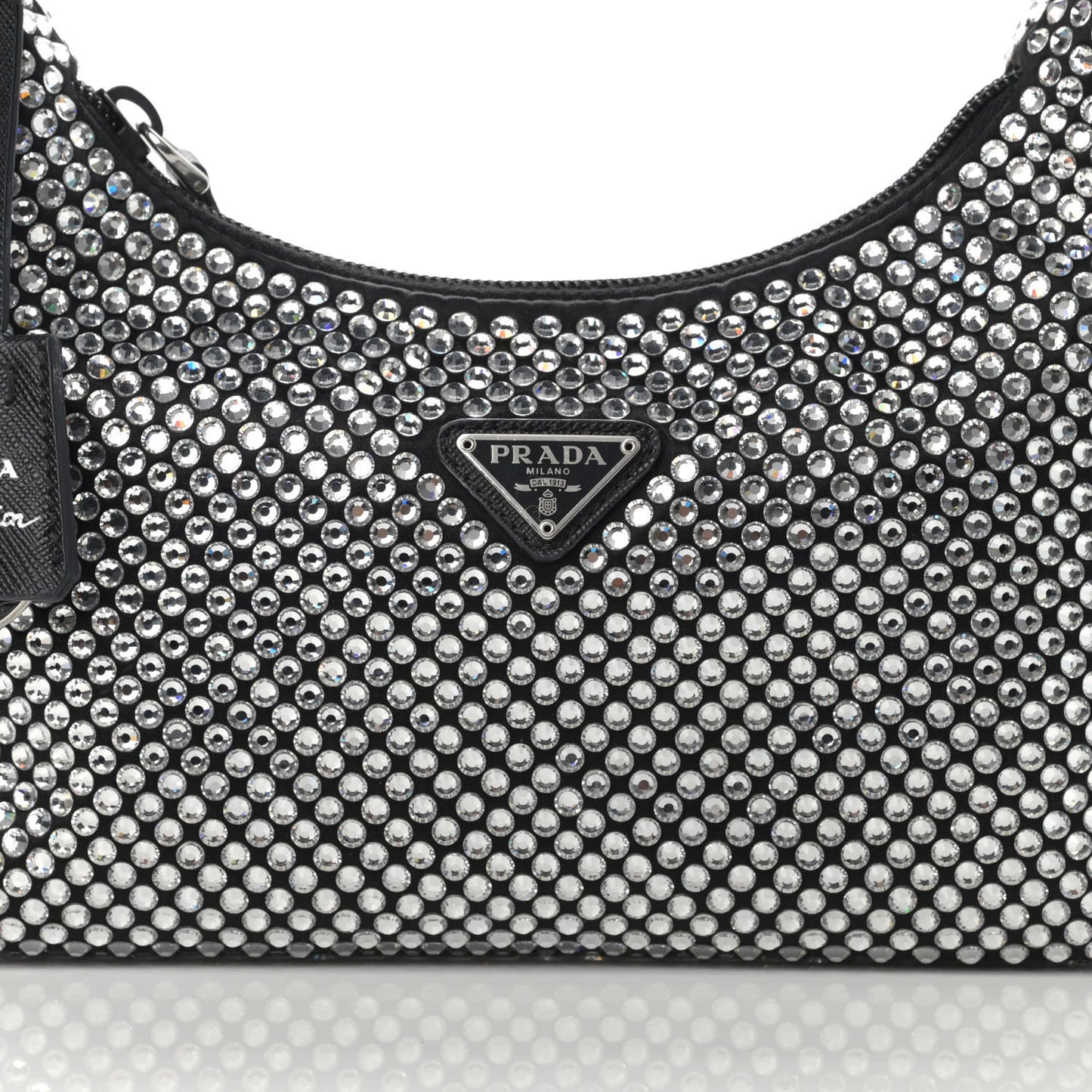 Satin Crystal Mini Re-Edition 2000 Bag Cristal