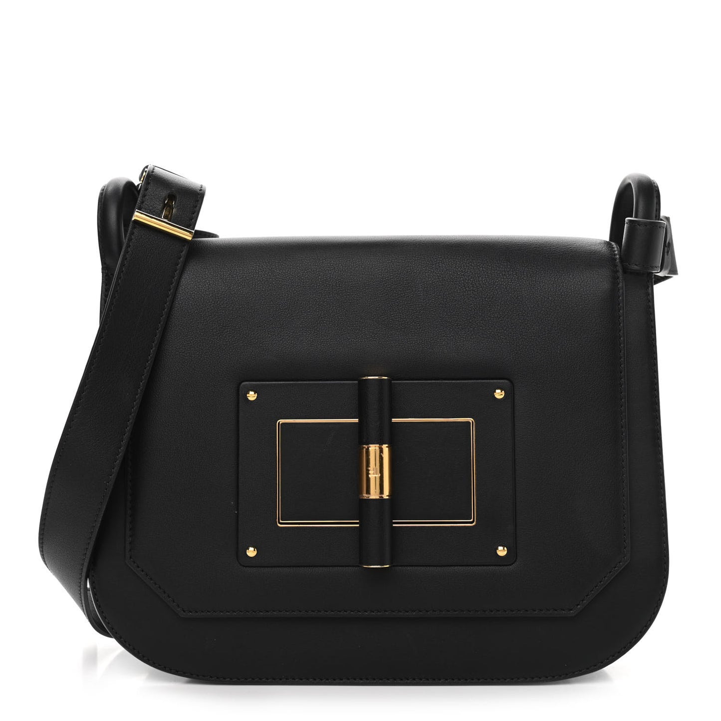 Calfskin Natalia Shoulder Bag Black